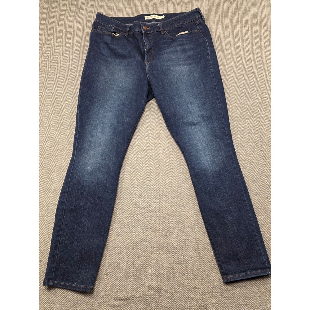 Levi Strauss Signature Mid Rise Skinny Jeans Dark Wash‎ Women's Size 16
